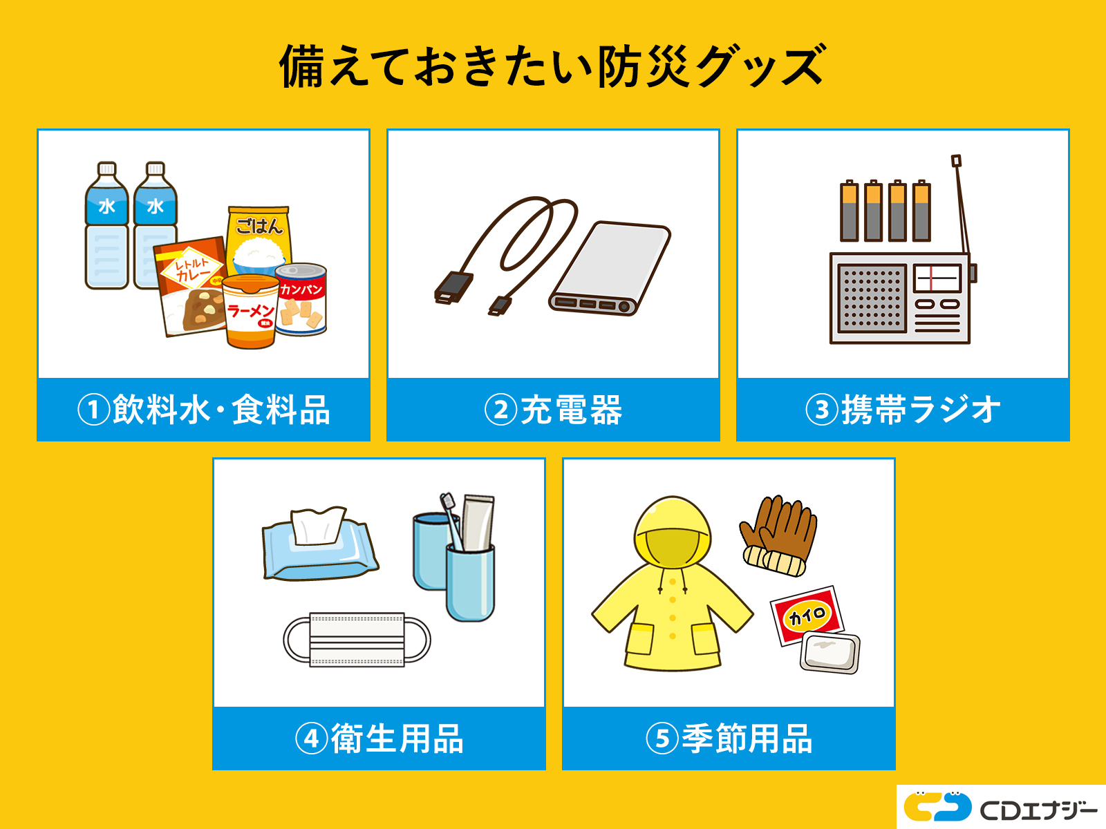 備えておきたい防災グッズ