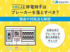 停電ブレーカー落とす　アイキャッチ