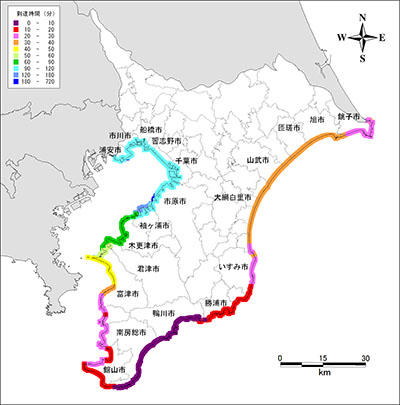 千葉県　津波　到達時間