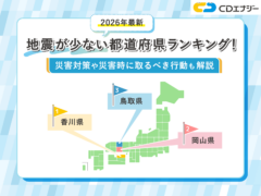 地震 少ない 県